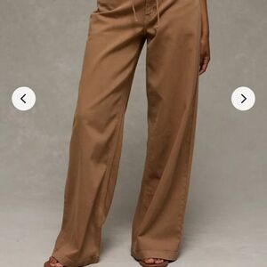 Nwt Size 2 American Eagle Outfitters Brown Ultra Wide Leg Flare Jeans